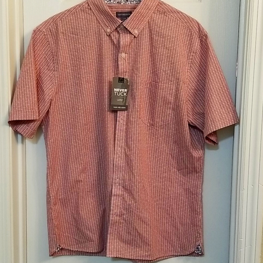 Van Heusen short sleeve button down shirt Slim Fit
